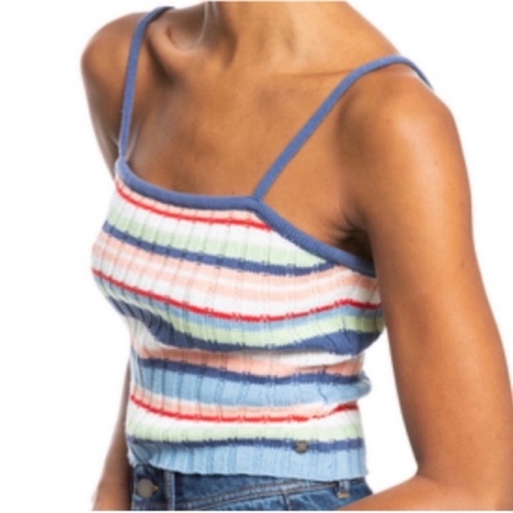 Roxy Dream Sign Stripe Knit Tube Top - Picture 1 of 5